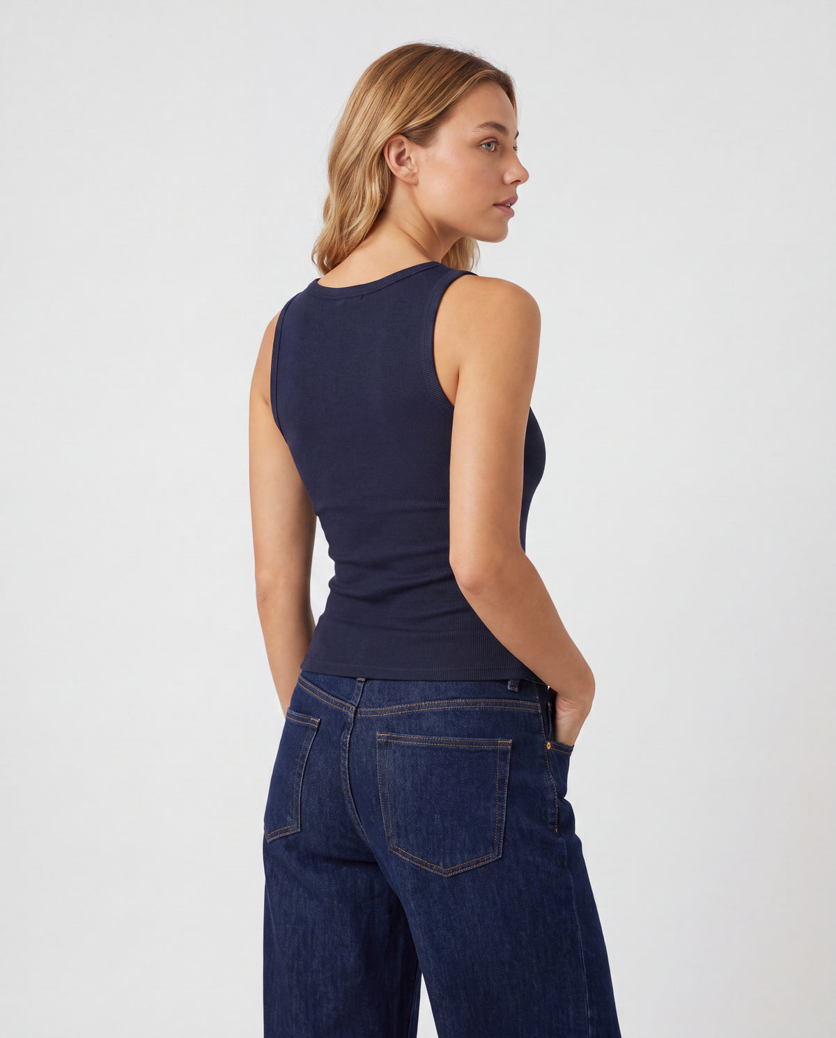 Básica Rib Iris - Azul Navy