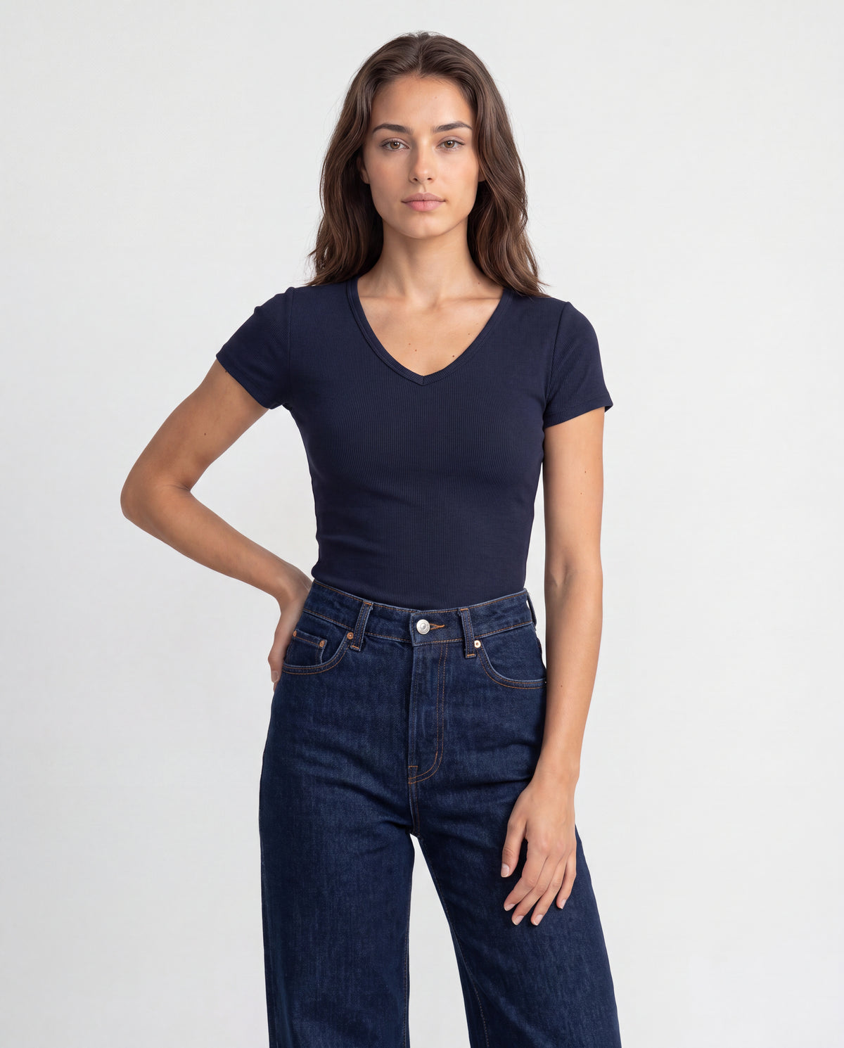 Básica Rib Moon - Azul Navy