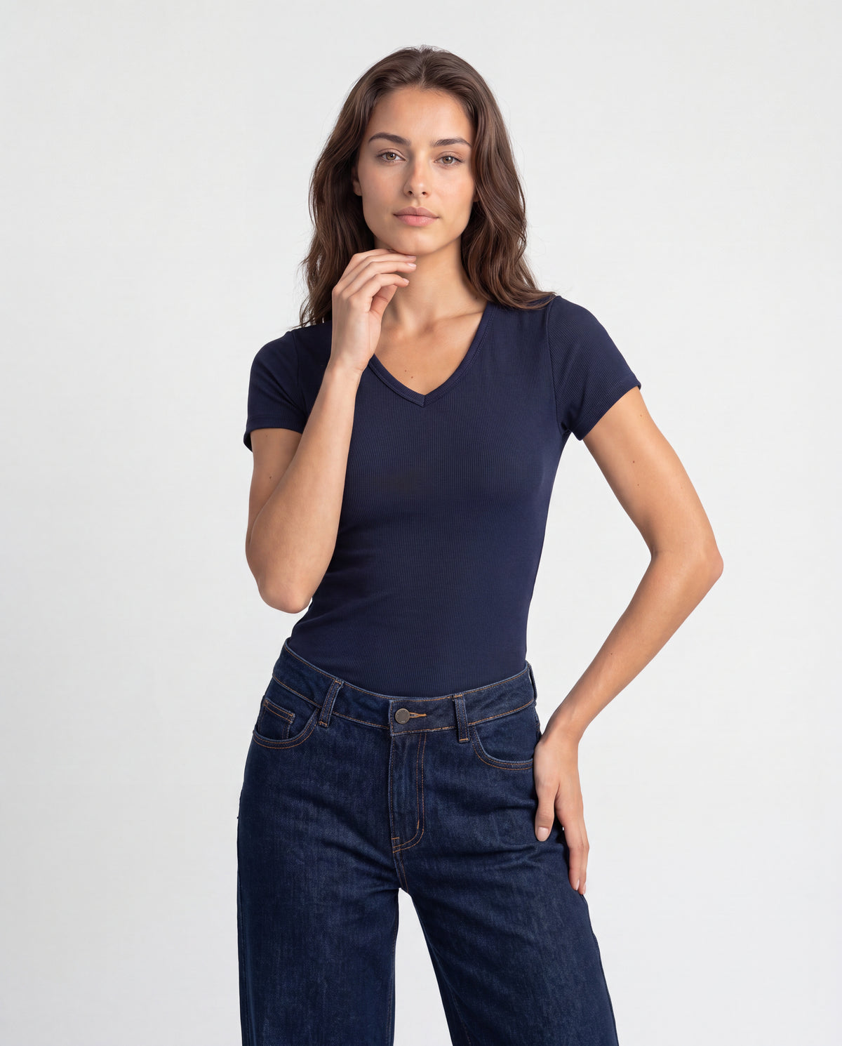 Básica Rib Moon - Azul Navy
