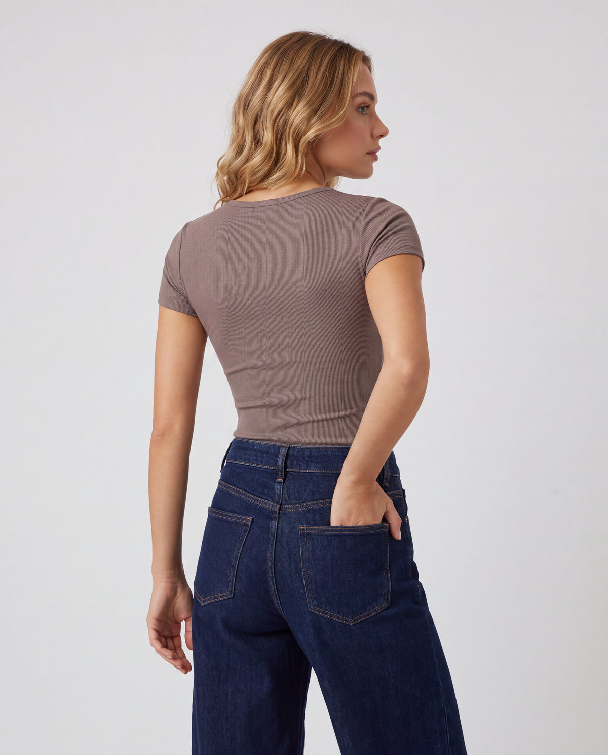 Básica Rib Moon - Taupe