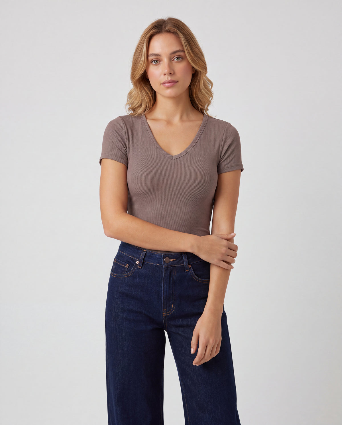 Básica Rib Moon - Taupe