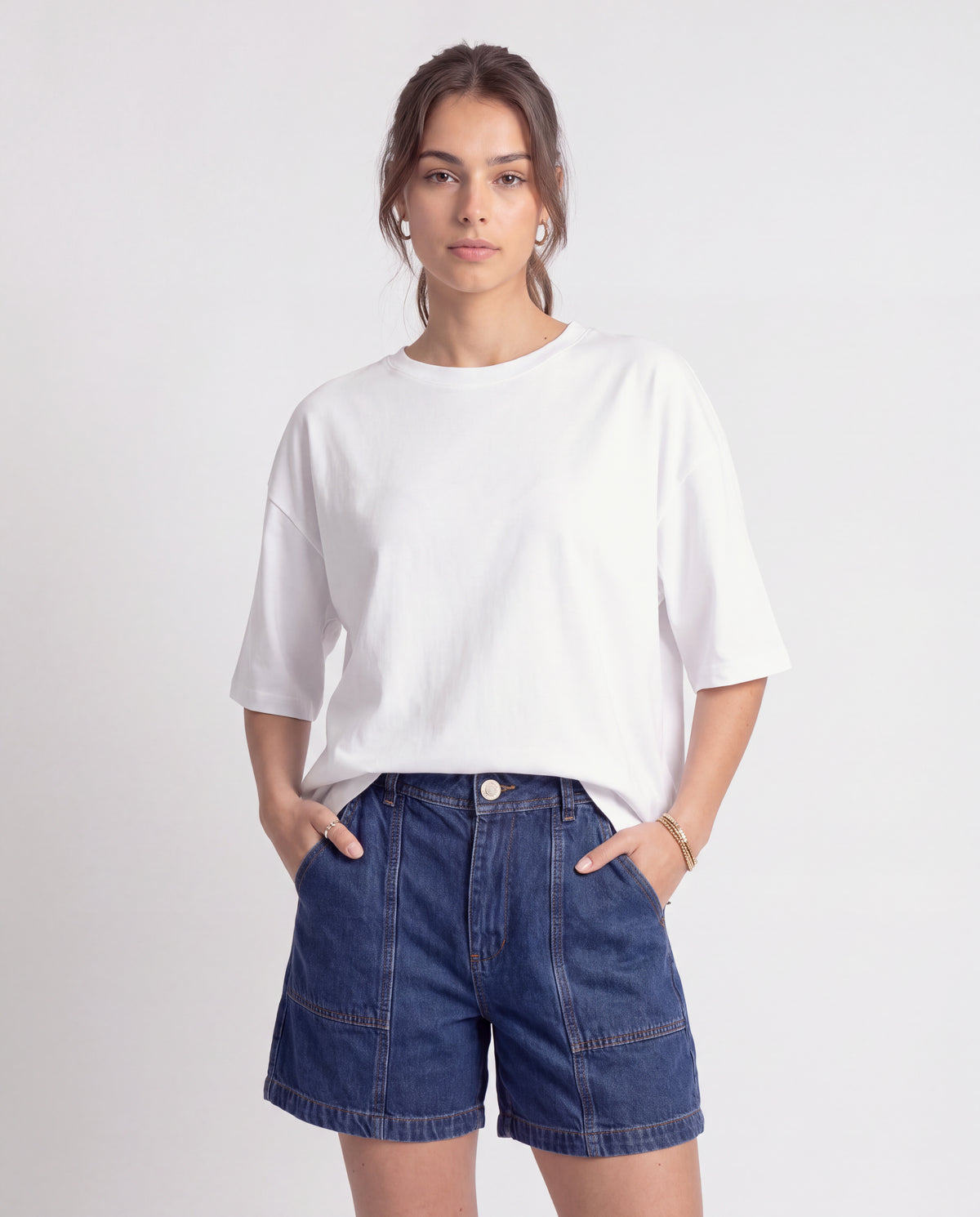 Blusa Top Oversize - Blanca